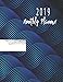 2019 Monthly Planner: Schedule Organizer Beautiful Blue technology circuit Background Cover Monthly by Victoria Mann