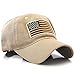 Pit Bull US Flag Patch Tactical Style Cotton Trucker Baseball Cap Hat Tan