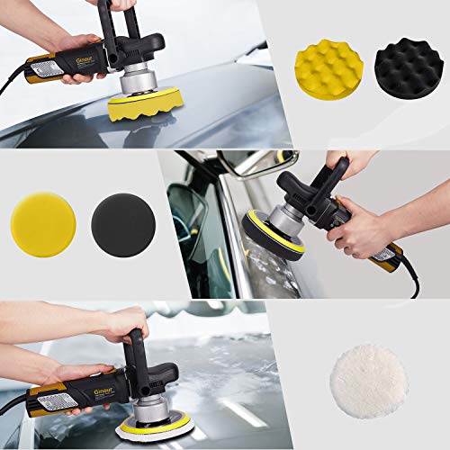 ginour Polisher, 900W 6inch Variable Speed DualAction Random Orbit