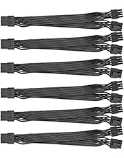 OwlTree 6 Pack Graphics Card Video Card VGA GPU Female 8 Pin to Dual 8 Pin 6+2 Pin Male Y Splitter Extension PCI-E PCIe Power Cable 18AWG 22CM