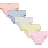 Donella Girls' Soft Cotton Underwear - Kids Bikini Brief Panties for Girls and Toddlers 5-Pack, Age: 2-15