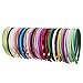 Mudder 34 Pieces 10 mm Baby Girl Satin Headbands Ribbon Covered 36 cm Perimeter Hair Accessories, Multicolor (Multicolor)