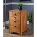 Winsome Wood Honey Pine Filing Cabinet - Extra Storage Drawers
