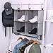 StorageWorks Hanging Closet Organizer with Garment Rod, 4-Section Clothes Storage for Closet, 24 ½”W x 12 ¼”D x 28”H，Mixing Brown and Gray