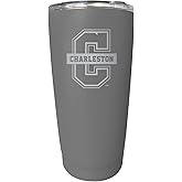 R and R Imports College of Charleston Engraved 16 oz Stainless Steel Insulated Tumbler (Gray) Officially Licensed Collegiate Product