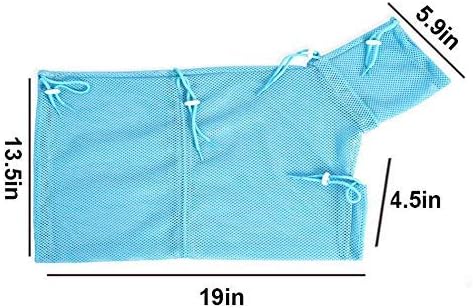 LHKJ Pet Cat Mesh Bag, Grooming Washing Bath Bag, Mesh Bag For Shower, Cleaning Ear, Medicine Feeding,Scratch-Resistant Bag, Fixed Bag Cat Bath Bag (Blue Bag) - Image 5