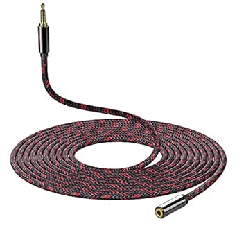 Amazon.com: 15ft AUX Extension Cable Nanxudyj Nylon Braid 3.5mm Male to Female Stereo Audio 
