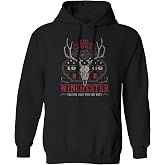 Winchester Official Vintage Rider Printed Fleece Pullover Hooded Sweatshirt for Men, Women, Unisex