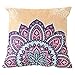 Vivivalue Decorative Cushion Cover Pillowcase Square Throw Pillow Case Vintage Style Cotton Linen Bohemian Flower Boho Pattern Set of 2