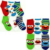 Sesame Street Boys 6 pack Ankle Socks (Baby/Toddler/Little Kid)