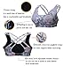 Vilania Women's Printed Sports Bras Padded Cup Wireless Criss Cross Yoga Bra For Low Impact Workout Fitness TXZ9002-Grey-XL