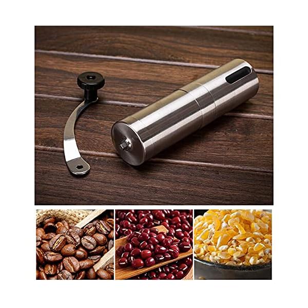 TAOBEGJ Manuelle Kaffeemühle, Kaffeebohne Hand Kurbelschleifer für Reisen oder Camping,Stainless Steel – Bild 6