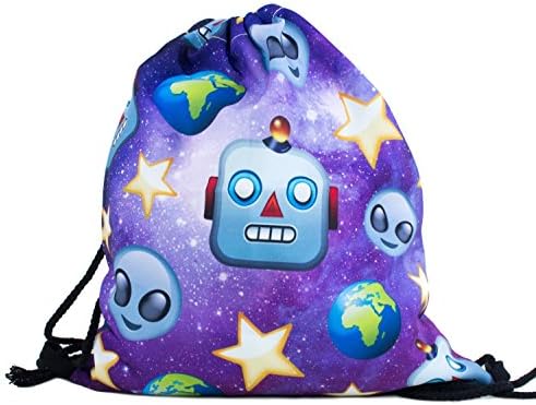 Robot Galaxy Alien All-Over-Print Shelfies Drawstring Bag