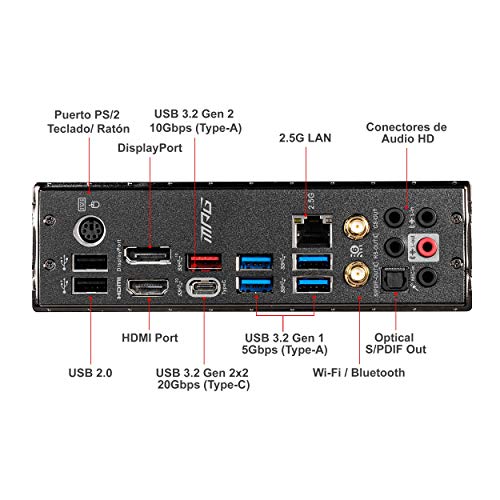 MSI-MPG-Z490-Gaming-Edge-Wifi-Placa-Base-Performance-Gaming-10th-Gen-Intel-Core-LGA-1200-Socket-DDR4-CF-Doble-M2-Ranura-USB-32-Gen-2x2-Wi-Fi-6-DPHDMI-Mystic-Light-RGB