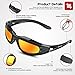 BELINOUS Safety Glasses, Polarized Motorcycle Riding Glasses Goggles Sunglasses Accessory for Men Women, 4 in 1 Copper Smoke Clear Yellow Lenses, Black Frame, Cycling Driving Hunting Fishing Shooting