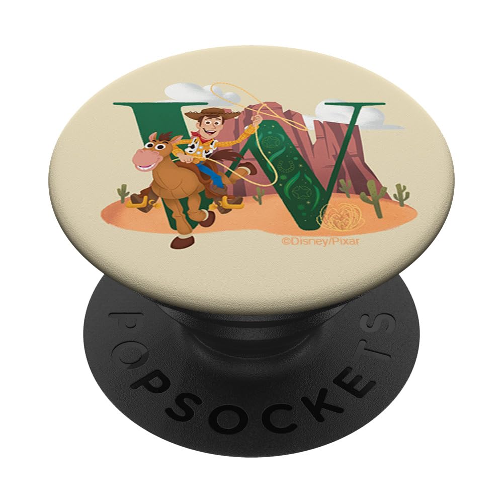 Disney and Pixar Alphabet Monogram Toy Story Letter W Woody PopSockets Swappable PopGrip
