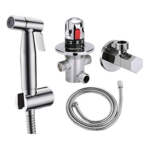 Ownace Exposed Concealed Toilet Wall Mounted Thermostatic Mixer Valve Bath Stainless Steel Handheld Bidet Sprayer Shower Head Douche kit Set