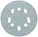 Norton 07660703219 3X High Performance Hook and Sand Universal Vac Hole Paper Abrasive Disc with Hook and Loop Attachment, Fiber Backing, Ceramic Aluminum Oxide, 5 and 8 Holes, 5
