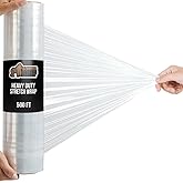 GORILLA GRIP 500% Stretch Film Heavy Duty Plastic, 500ft Shrink Wrap Roll 17" Puncture Resistant, Industrial Strength for Shi