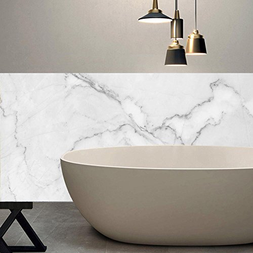 Pawaca Marble Contact Paper,Self-Adhesive Stickers, Waterproof and Moisture-Proof, for Cabinets, Tables and Chairs, Kitchen Cabinets Countertops Ects Home Appliances and Office Decorative Wallpaper - Thumbnail 2
