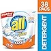 all Mighty Pacs Laundry Detergent with OXI Stain Removers and Whiteners, Free Clear, Pouch, 38 Count