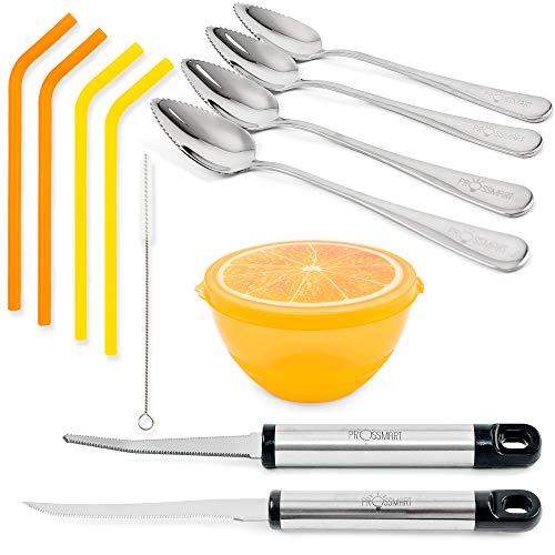 Grapefruit Spoons Knives Utensils Set 12 Pack Premium Set Grapefruit