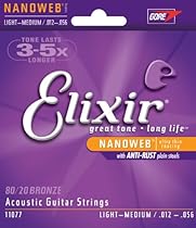 Elixir NanoWeb Acoustic Guitar Strings - Light Medium
