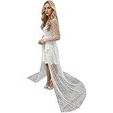 Pearl Long Sleeve Wedding Jacket Tulle Party Shawl BOLERO Floor-Length Bridal Cape Sexy pearl robe