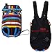 Cosmos Pet Dog Carrier Backpack Pet Dog Cat Legs Out Front Carrier Travel Bag for Traveling Hiking Camping for Small Medium Dogs Cat, Colorful Strip Pattern (Medium Size)