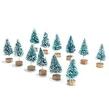 GENENIC Miniature Sisal Christmas Trees on Wooden Bases,1.7 inch Tall (pack of 24)