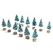 GENENIC Miniature Sisal Christmas Trees on Wooden Bases,1.77 inch Tall (pack of 24)