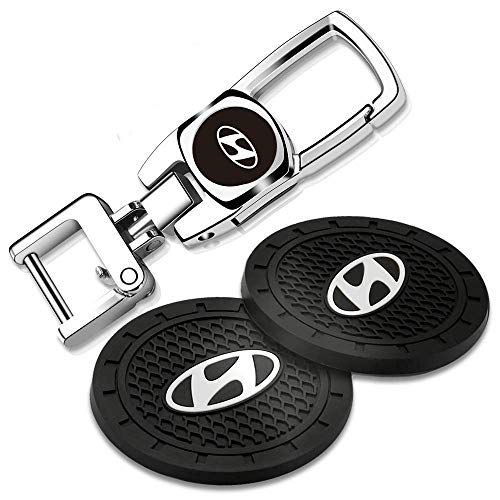 CARFORU Auto Car Cup Holder Coaster for Hyundai Car Interior Accessories, Anti Slip Cup Mat Insert Vehicle Travel Insert Coaster Mat, 2 Pack 2.75inch