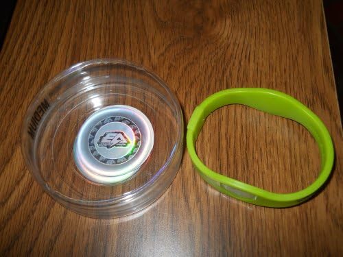 Energy Armor Negative Ion Superband (XSmall), Green/White Letters