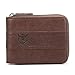 Mens Leather Wallet,E Ekphero Zipper Card Holder RFID Blocking Wallet Coins Purse