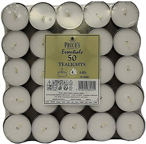 Price's Candles White 50 Tea Lights