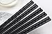 Suncha Black Glass Fiber High Polymer Material Snake Skin Alloy Chopsticks Set of 5 Pairs (10 pcs) …