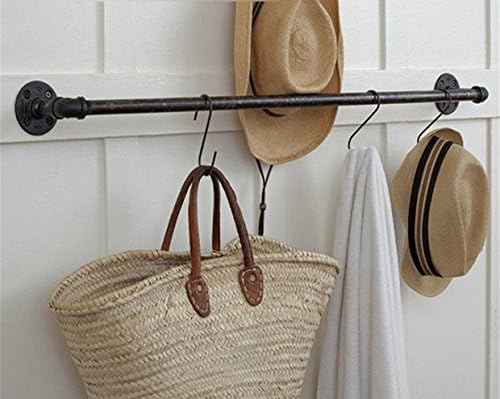 WGX Industrial Pipe Clothing Rack Garment Rack Industrial Age Steampunk (39'')