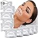 Set Kit of 10pcs Transparent Collagen Gel Crystal Masks Lips Patches Clear Mouth Sheets for Anti Aging Treatments, Fine Lines and Wrinkles Removal, Hydration, Nourishing and Skin Firming