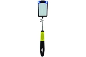 General Tools 80560 Telescoping LED Lighted Inspection Mirror, 360 Swivel for Extra Viewing