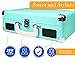 Vintage Portable Turntable - 3 Speed Record Player Suitcase - Built in Stereo Speaker and Battery - 1/8” Stereo Headphone Jack, Aux Input, RCA Output – Blue VinylPal by ProduTrend