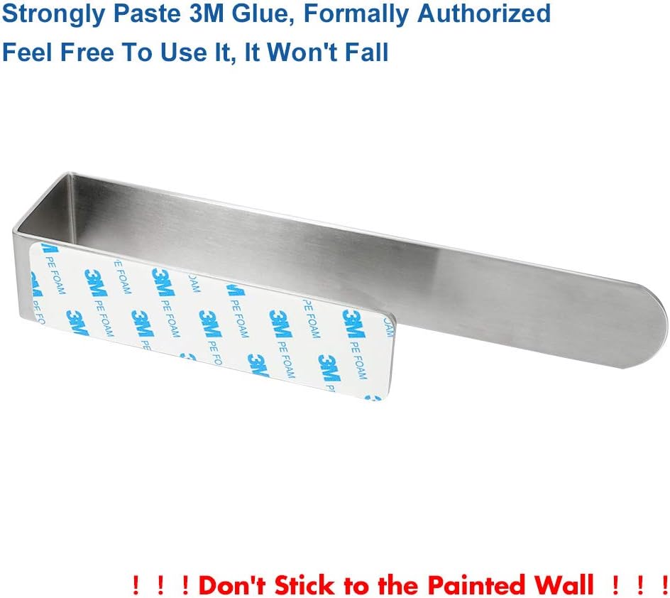 NearMoon Hand Towel Holder/Towel Ring Strong Hold Self Adhesive Bathroom Towel Bar, Thicken Stainless Steel Towel Rack- Sticky Towel Hanger, Contemporary Style, NO Drilling (Brushed Nickel): Home & Kitchen