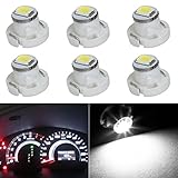 Partsam 6x 6000K White T4.2 Neo Wedge LED Bulb Instrument A/C Climate Heater Base Lights For Honda Accord Civic Odyssey