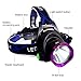 LED Headlamp Flashlight, Super Bright Rechargeable Headlight for Cycling Running Dog Walking Camping Hiking Fishing Night Reading (Purple headlamp)