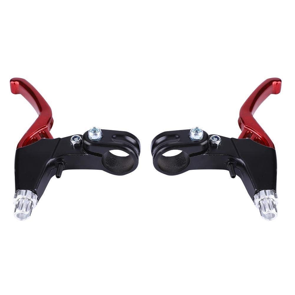 Broco 2pcs Aluminium Mountain Bike Brake Clutch levers, Bicycle Cycling Brake Level Handles 4 Colors(Red)