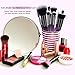 10 pcs Makeup Brushes Set - HEDILINA Professional Makeup Brush Kit, Eyebrow Eyeshadow Eyelash Lip Foundation Blush Powder Blending Concealer Brushes (Rose Red)
