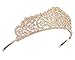 Wiipu Luxury Gold Hair Rhinestone Crystal Wedding Bridal Tiara Crown(A1060)