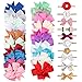 Baby Headbands, 10 pcs Soft Stretchy Hair Bands with 3