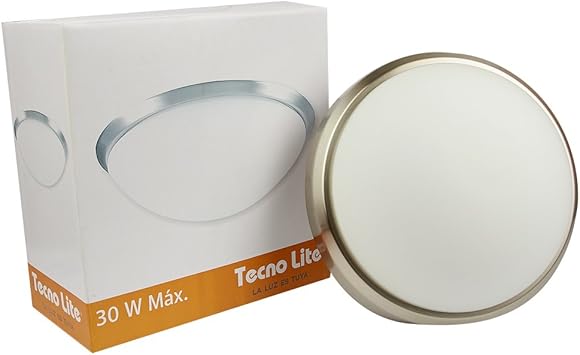 lampara de sobreponer en techo color satinado 50 w tecnolite ptl 7050 s