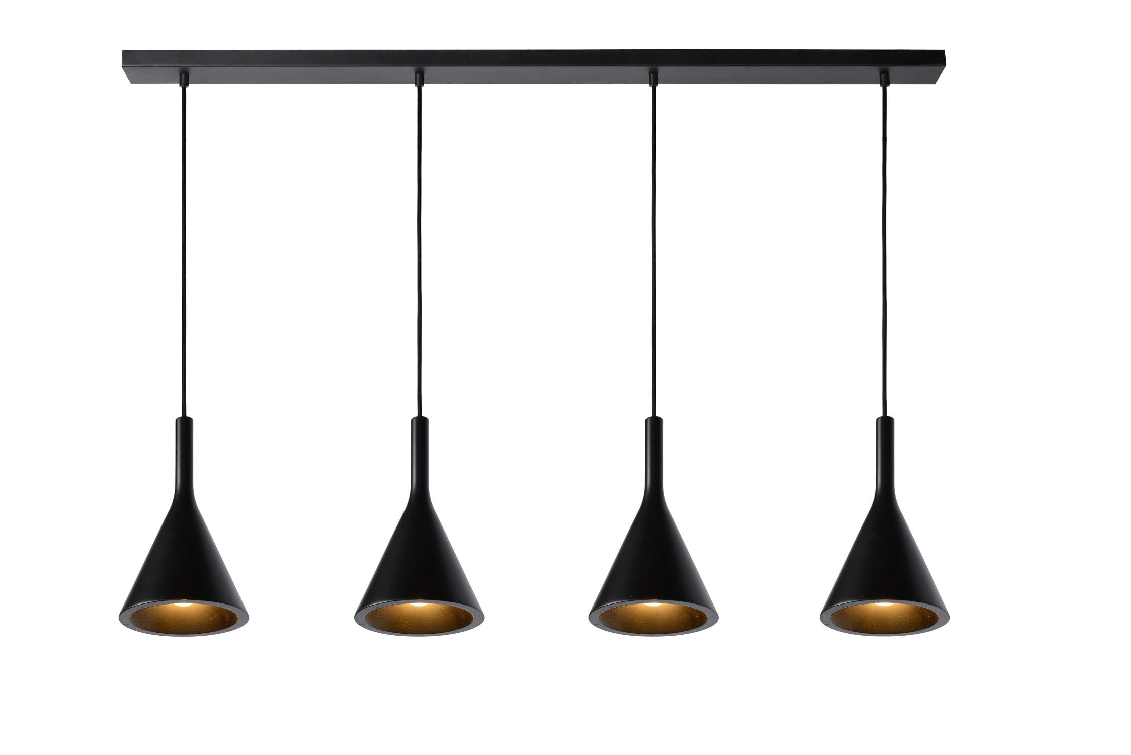 LUCIDE Gipsy - Pendant Light - 4xE27 - Black