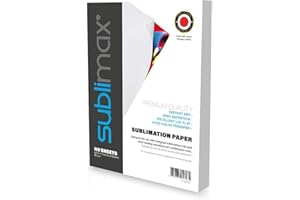 SUBLIMAX Sublimation Paper 8.5x11 (110 sheets) - INSTANT DRY- NO SMUDGING - Compatible for Sawgrass SG500 & SG400 printer - Best paper for CHROMALUXE, TUMBLERS and MUGS